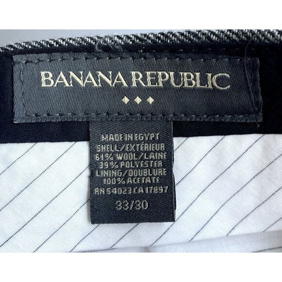 Banana Republic Mens Size 33X30 Grey Wool Blend Dress Suit Pants - Picture 7 of 8